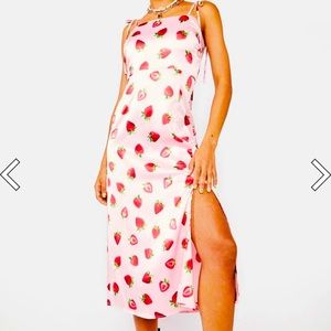 Dangerfield 90's Strawberry Satin Dress